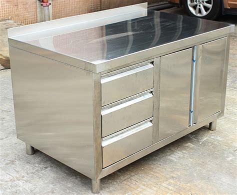 stainless steel tables commercial inclosed cabinet|stainless steel kitchen tables.